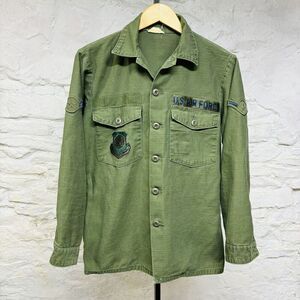 VINTAGE USAF AIR FORCE VIETNAM ERA UTILITY SATEEN SHIRT PATCH AIRLIFT COMMAND